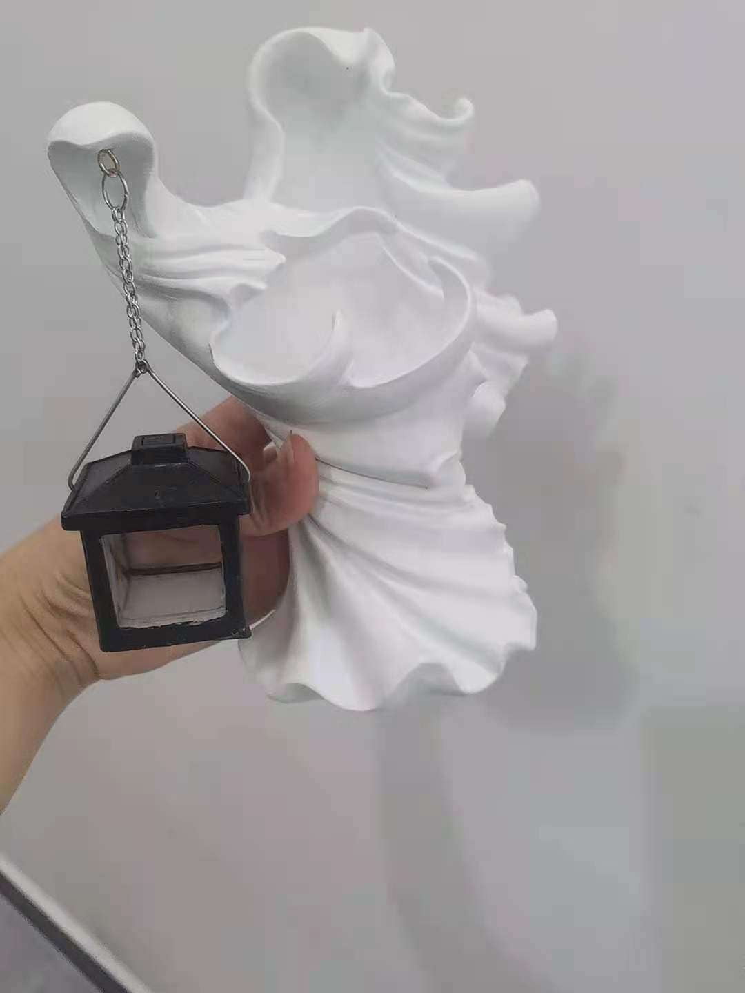 Halloween Witch Decor, Resin Lantern Collectible, Spooky Ornament Lamp - available at Sparq Mart