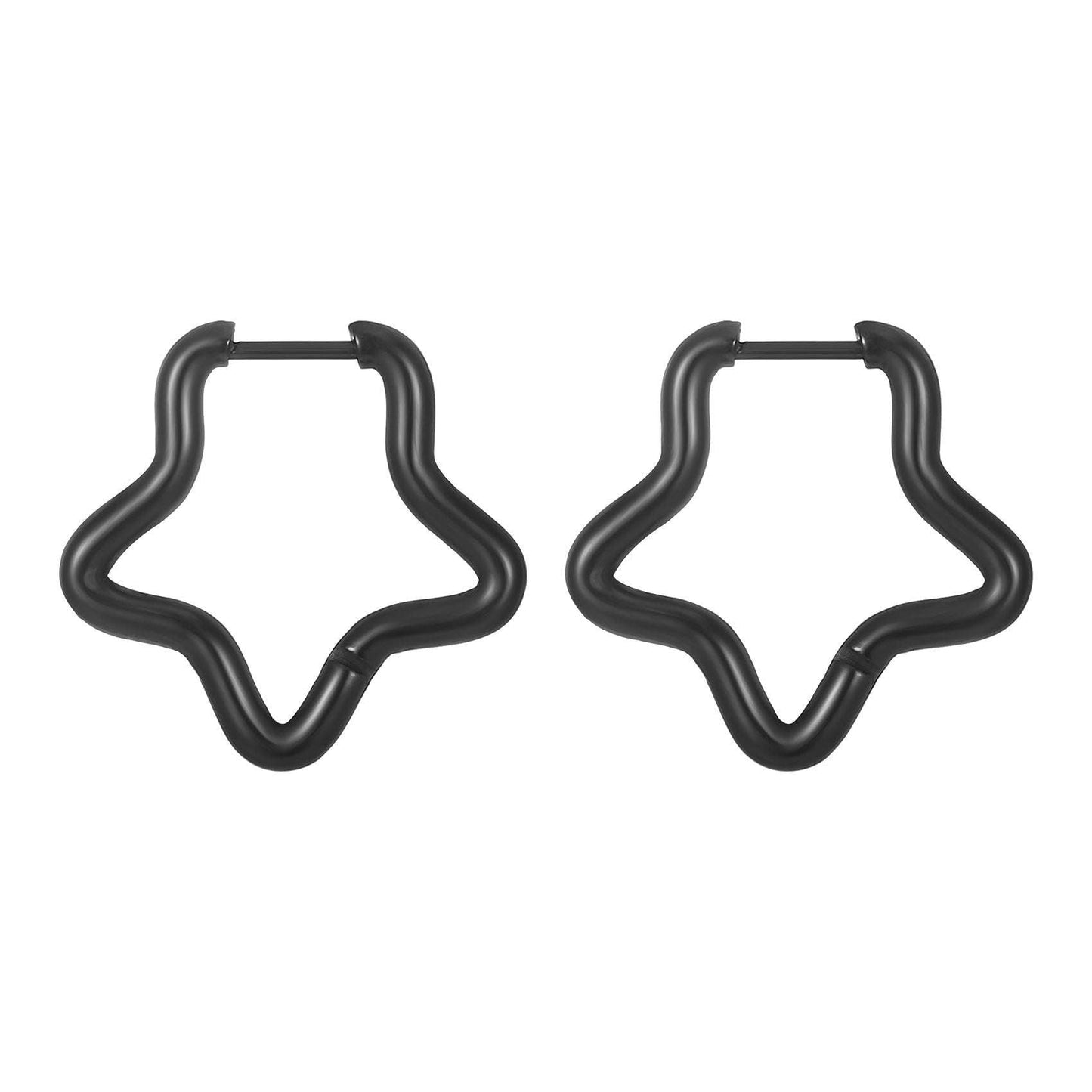Non-Piercing Ear Clip, Pentagram Ear Accessory, Unisex Steel Earring - available at Sparq Mart