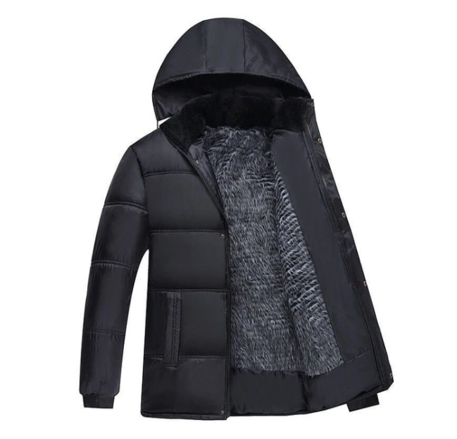 comfortable winter outerwear, stylish padded jacket, Warm men's coat - available at Sparq Mart
