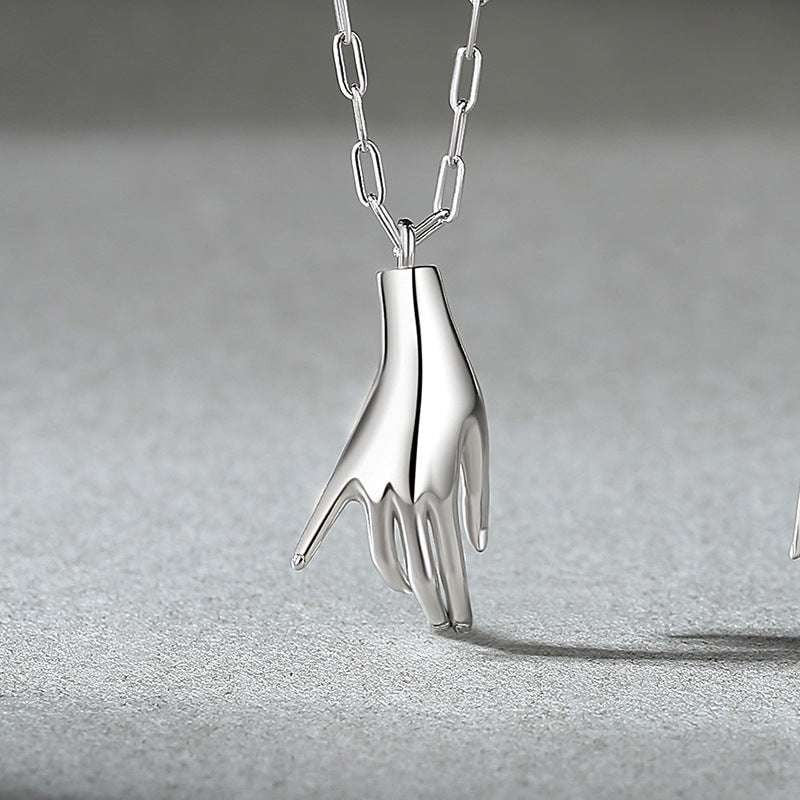 Romantic Necklace Gift, Silver Love Necklace, Sterling Couple Pendant - available at Sparq Mart