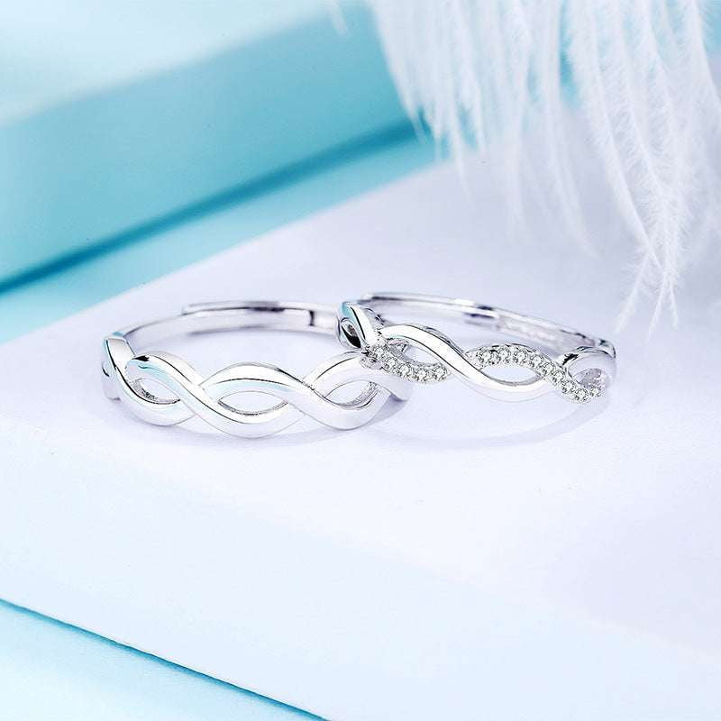 Silver Couple Rings, Trendy Silver Jewelry, Valentines Gift Rings - available at Sparq Mart