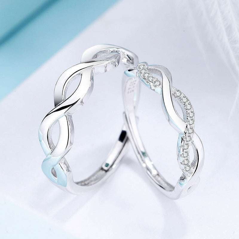 Silver Couple Rings, Trendy Silver Jewelry, Valentines Gift Rings - available at Sparq Mart