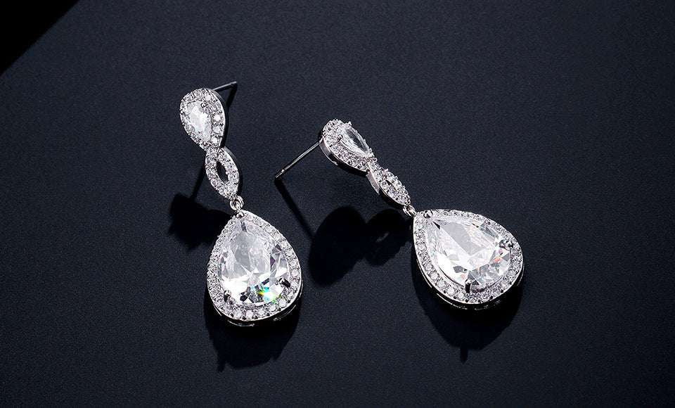 AAA zircon jewelry, Bridal banquet earrings, Sparq Mart - available at Sparq Mart