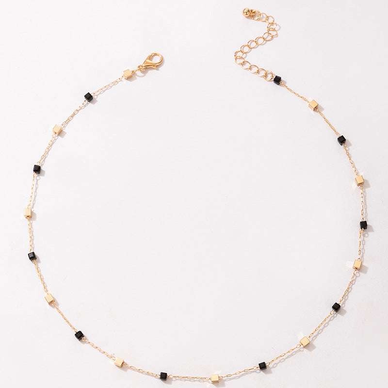 beautiful women's necklace, minimalist jewelry, trendy square necklace - available at Sparq Mart