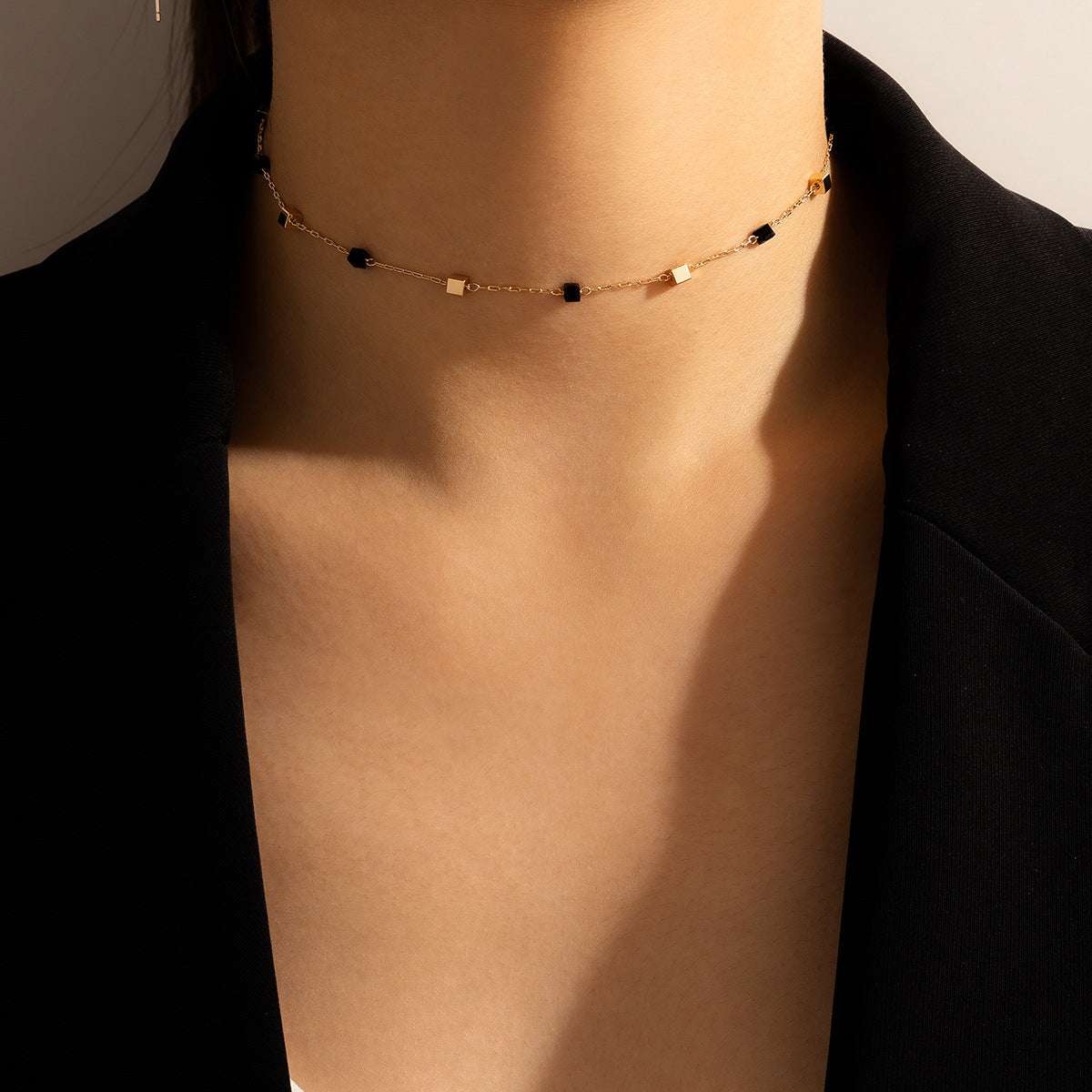 beautiful women's necklace, minimalist jewelry, trendy square necklace - available at Sparq Mart