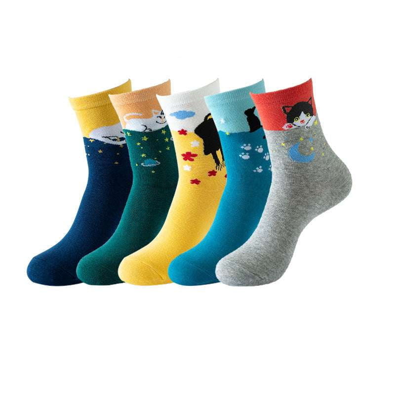 Animal pattern socks, Casual print socks, Colorful long socks - available at Sparq Mart