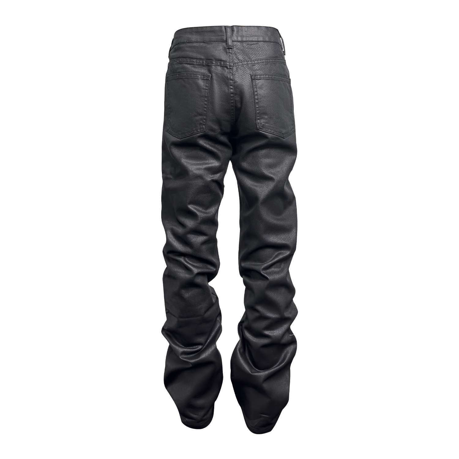 black denim jeans, designer denim pants, mid-waist trousers - available at Sparq Mart