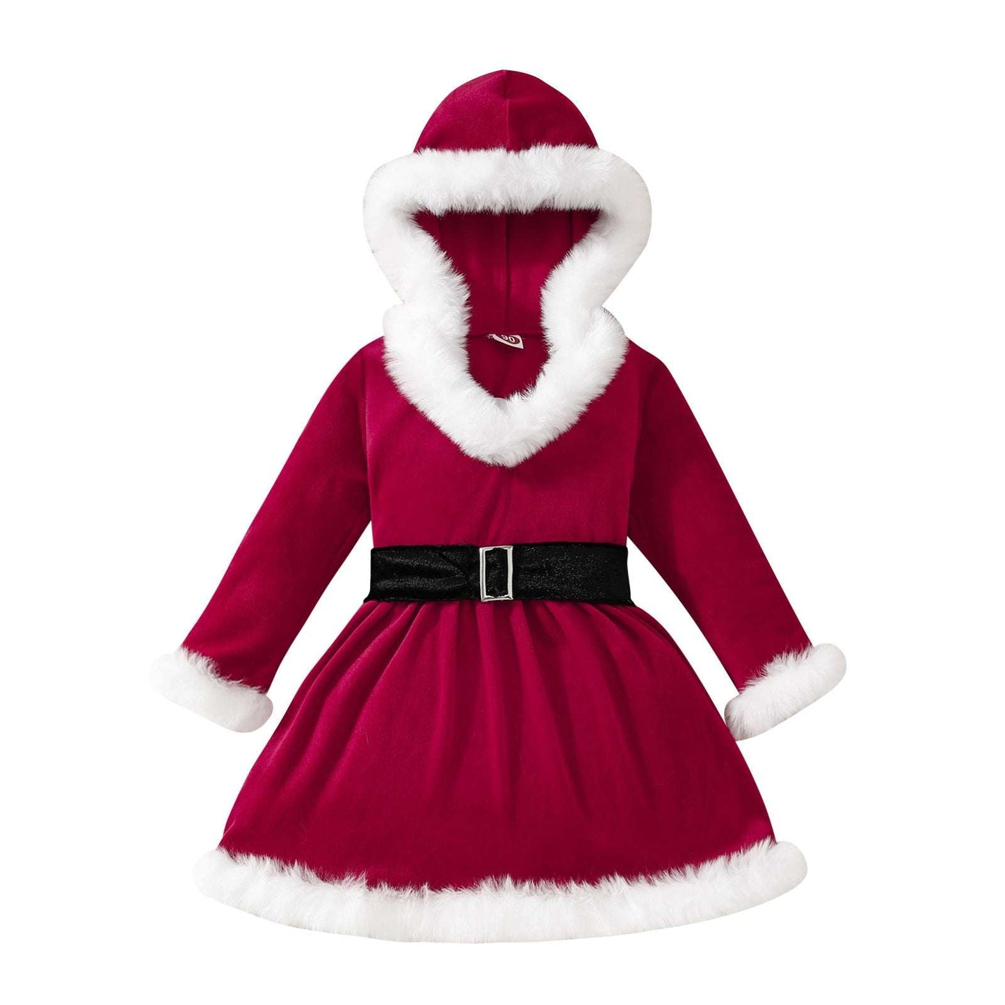 children's Christmas dress, Christmas dress, hooded V-neck, Sparq Mart - available at Sparq Mart