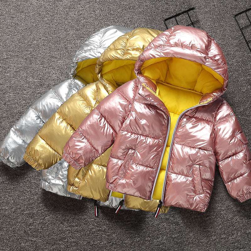 Designer down coat, Trendy children's jacket, Warm kids outerwear - available at Sparq Mart