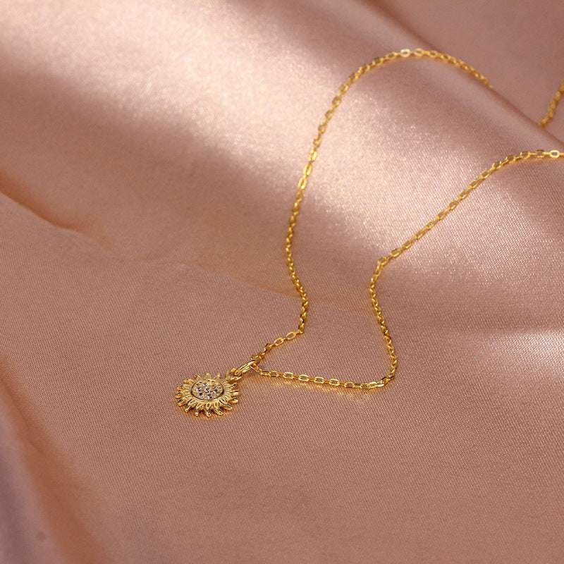 Clavicle Chain, Geometric Necklace, Stylish Diamond Pendant - available at Sparq Mart