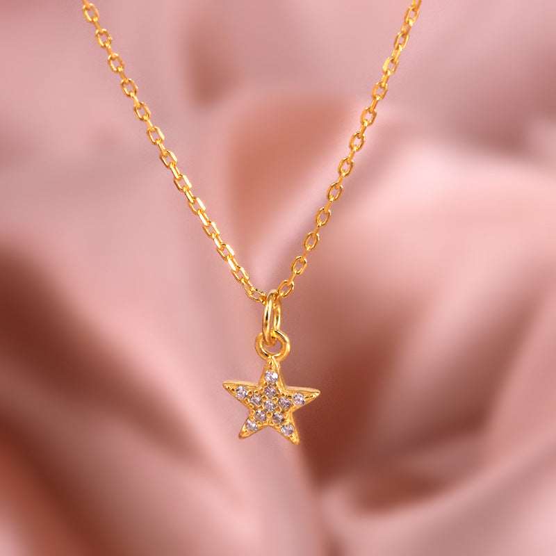 Clavicle Chain, Geometric Necklace, Stylish Diamond Pendant - available at Sparq Mart
