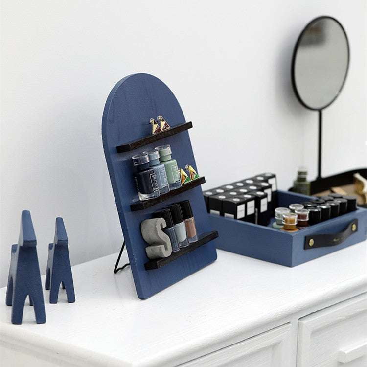 Cosmetic Storage Solution, Essential Oil Organizer, Wooden Display Rack - available at Sparq Mart