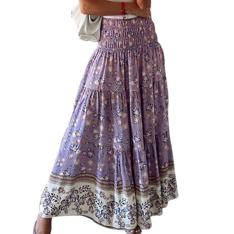 Elasticated Waist Skirt, Fashion Skirts Online, Printed Maxi Skirt - available at Sparq Mart