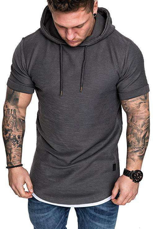 casual pullover hoodie, comfortable hooded tee, stylish t-shirt hoodie - available at Sparq Mart