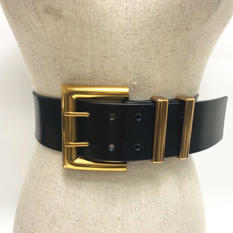 retro belt, Stylish leather belt, wide leather belt - available at Sparq Mart