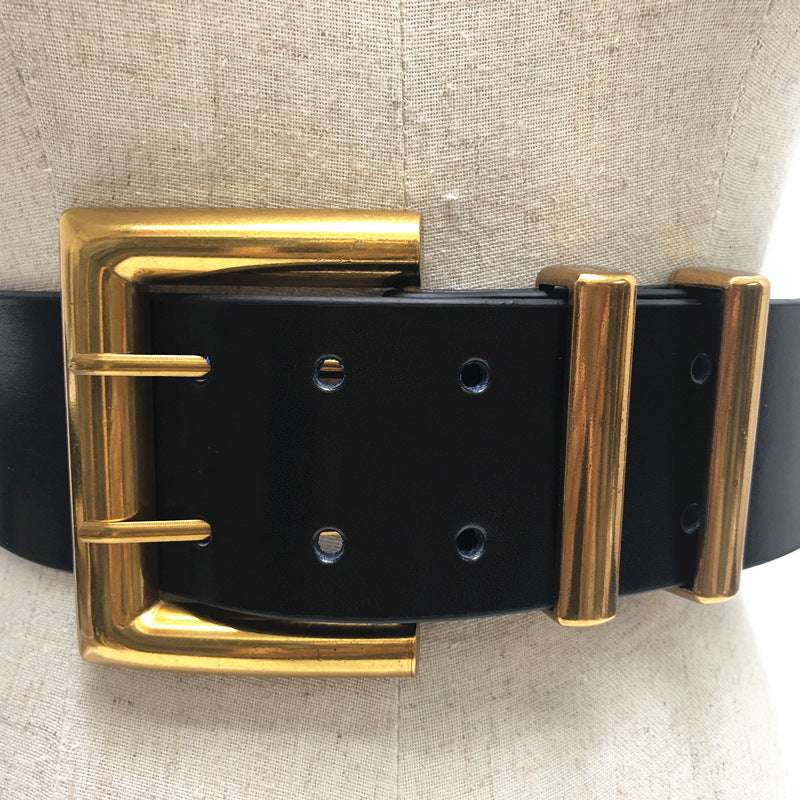 retro belt, Stylish leather belt, wide leather belt - available at Sparq Mart