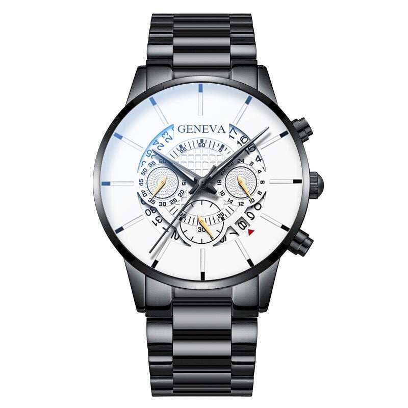 Alloy Steel Band, Calendar, Men's Quartz Watch - available at Sparq Mart