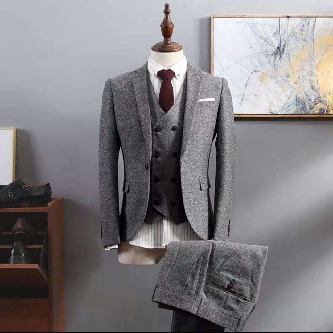 Stylish men's suit, three-piece business suit - available at Sparq Mart