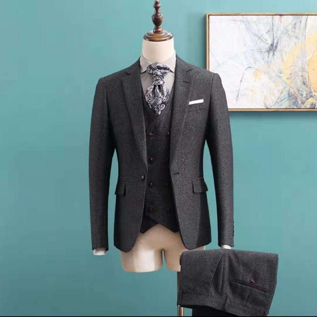 Stylish men's suit, three-piece business suit - available at Sparq Mart