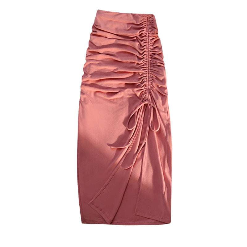 chic midi skirt, elegant pleated skirt, pleated midi skirt - available at Sparq Mart