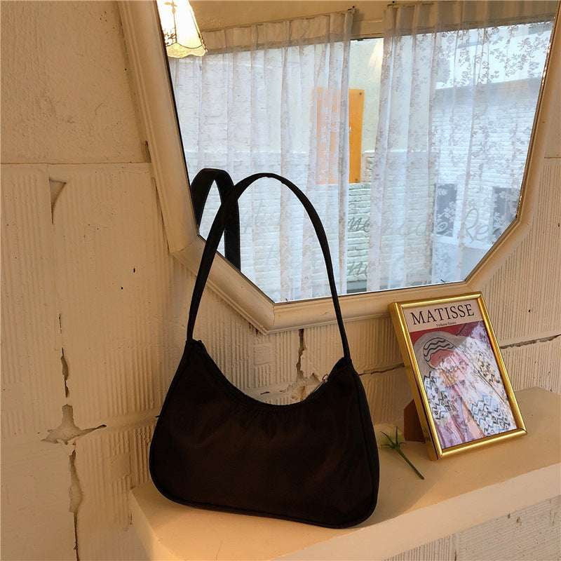 Nylon Underarm Bag, Purple Hobo Handbag, Retro Personality Bag - available at Sparq Mart