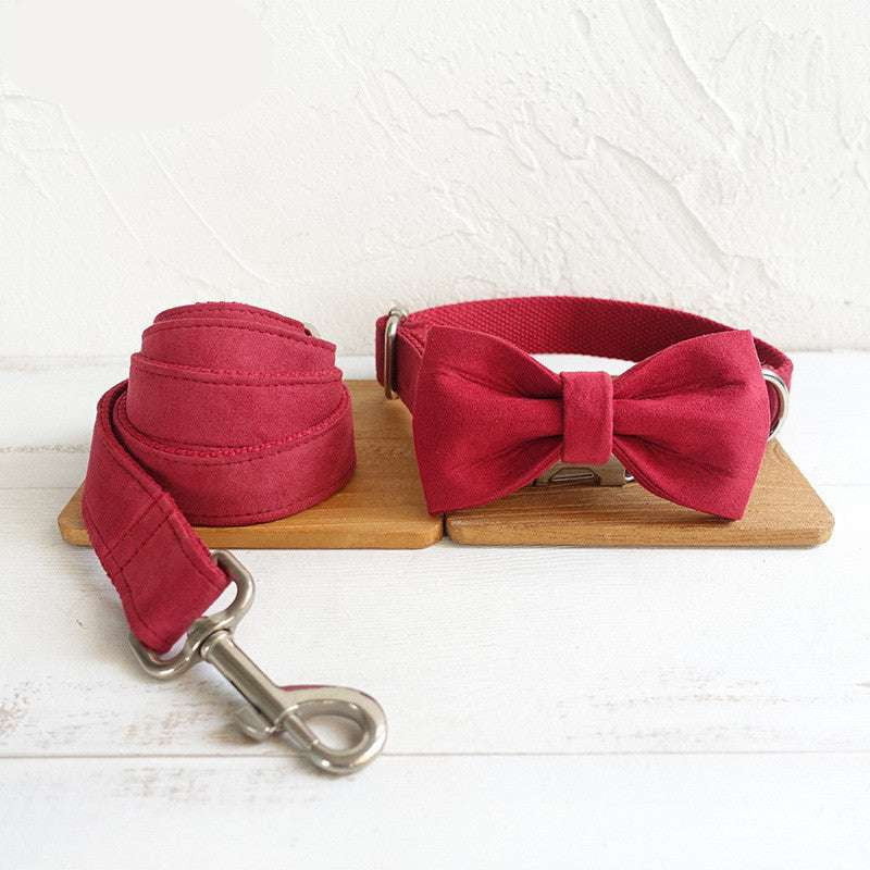 Dog collar bow, red pet bow, stylish dog accessories - available at Sparq Mart