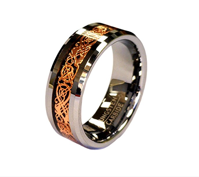 Fashionable Tungsten Celtic Ring, Trendy Rose Gold Celtic Ring, Unique Rose Gold Tungsten Ring - available at Sparq Mart