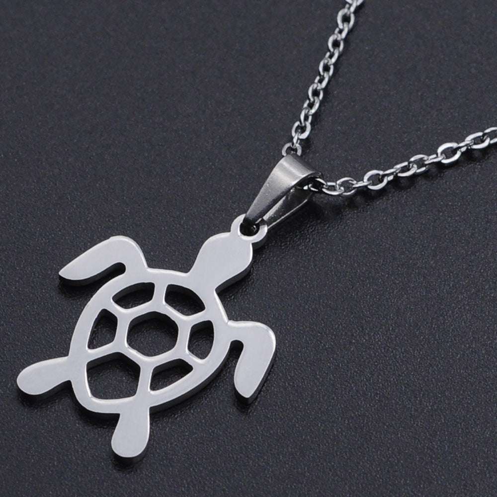 Dolphin Turtle Cold Wind, European American Necklace, Stylish Stainless Steel Necklace - available at Sparq Mart