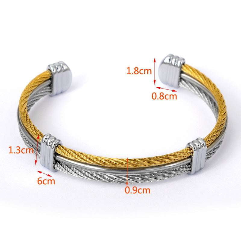 Braided Hemp Bracelet, Rope Bracelet Men, Steel Wire Bracelet - available at Sparq Mart