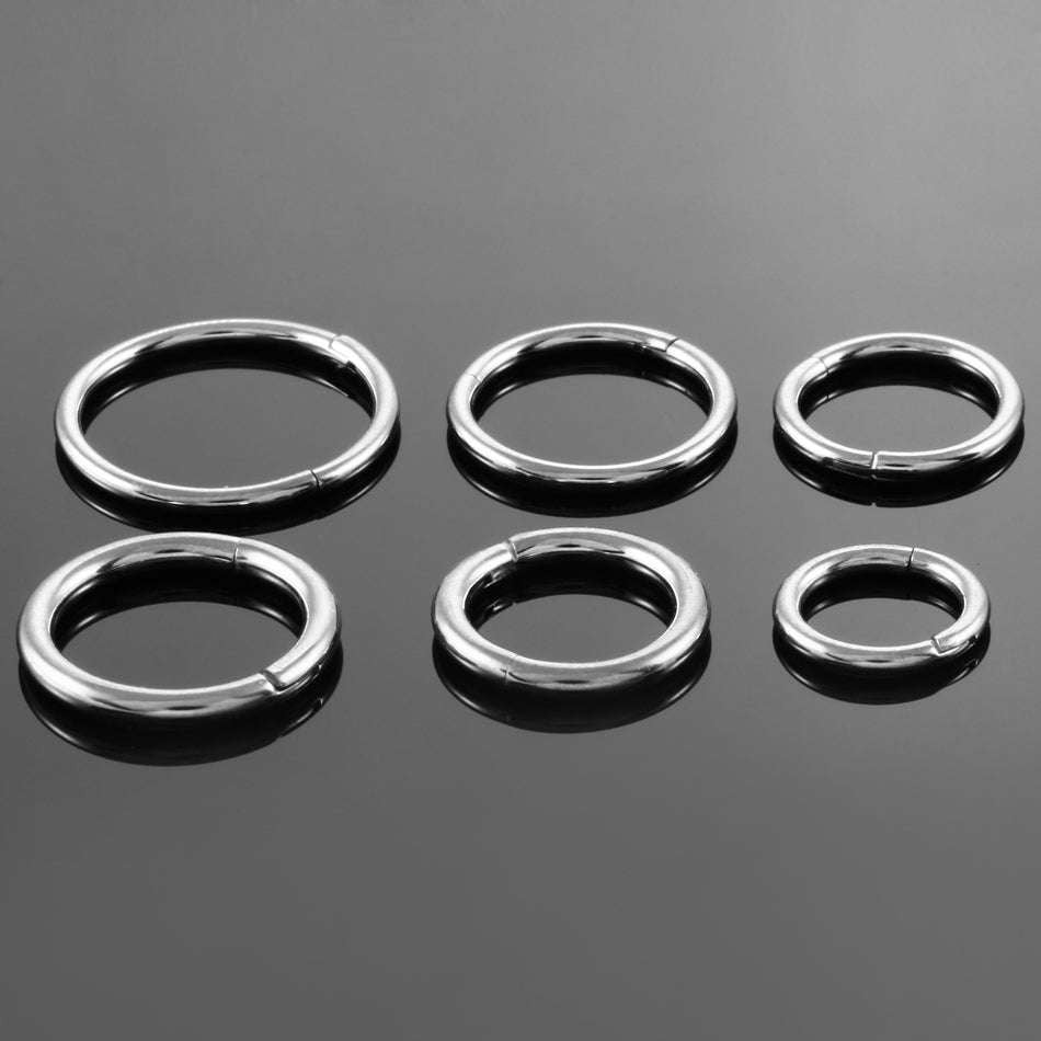 Nose Clicker Jewelry, Septum Piercing Accessory, Titanium Segment Ring - available at Sparq Mart