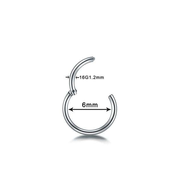 Nose Clicker Jewelry, Septum Piercing Accessory, Titanium Segment Ring - available at Sparq Mart