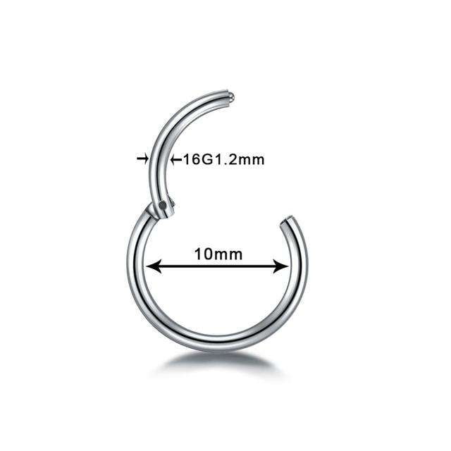 Nose Clicker Jewelry, Septum Piercing Accessory, Titanium Segment Ring - available at Sparq Mart