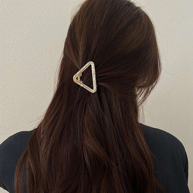 Geometric Hair Accessory, Tortoise Shell Hairpin, Trendy Triangle Hairpin - available at Sparq Mart