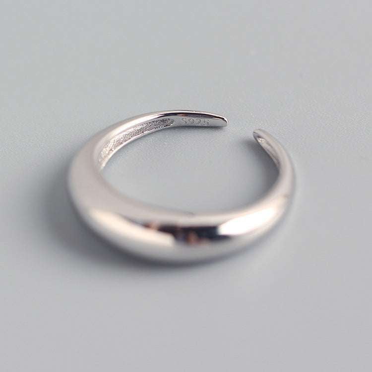 exclusive design, Stylish silver ring, women's crescent ring - available at Sparq Mart