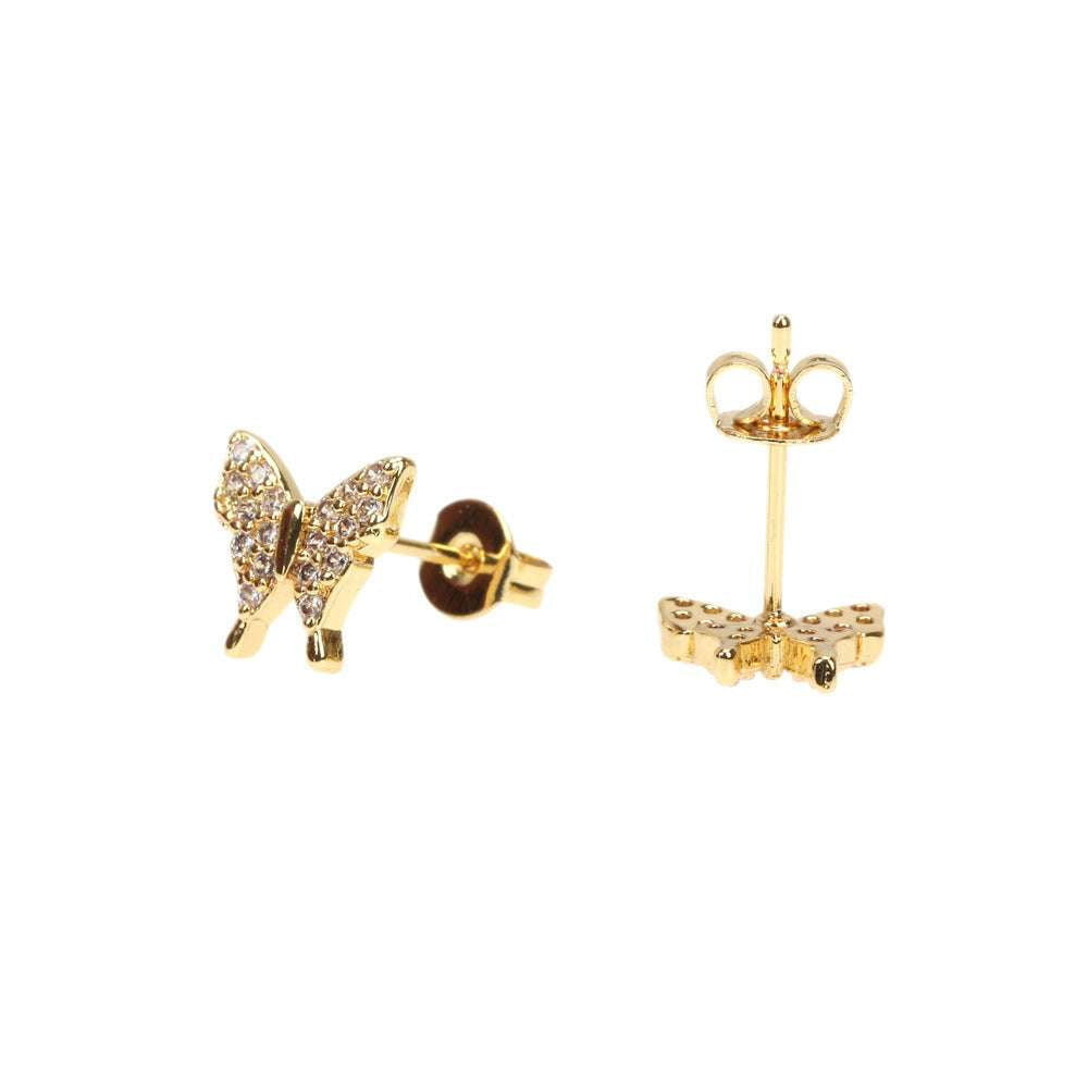 Cute Winter Earrings, Women's Autumn Earrings, Zircon Butterfly Earrings - available at Sparq Mart