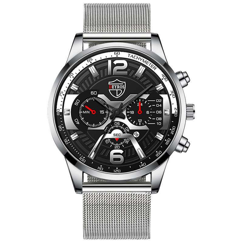 Calendar Quartz Watch, Men's Quartz Watch, Stainless Steel Watch - available at Sparq Mart