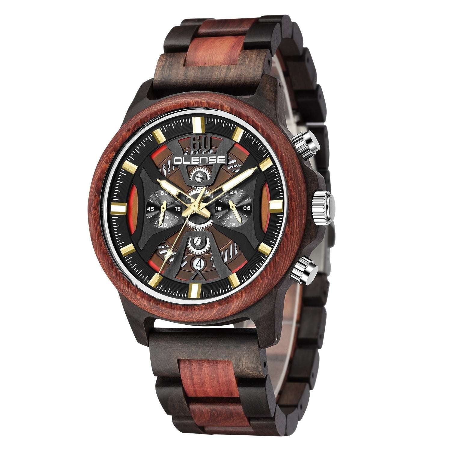 Eco-Friendly Wooden Watch, Handcrafted Wood Timepiece, Unique Men's Watch - available at Sparq Mart