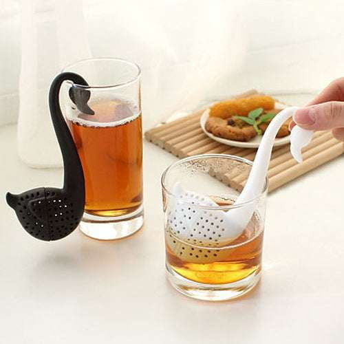 creative teaspoon partner, swan tea spoon, unique tea filter - available at Sparq Mart