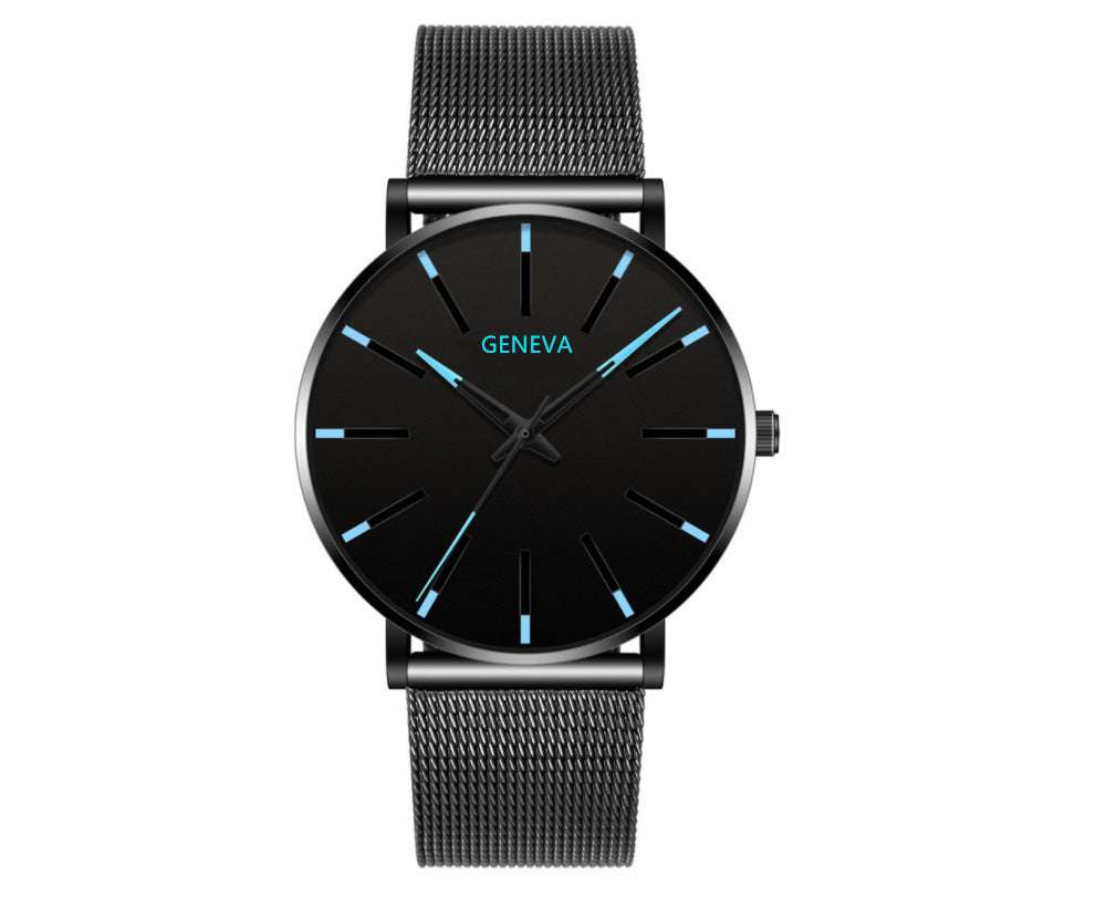 business quartz watch, stainless steel mesh band, wholesale watches - available at Sparq Mart