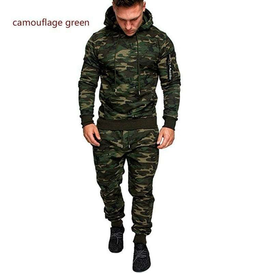 Camouflage hedging suit, high-quality leisure clothing, men's sports apparel - available at Sparq Mart