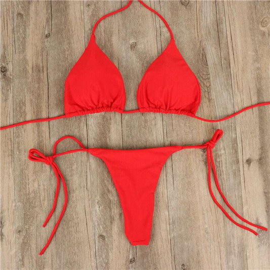 halter bikini sets, ladies swimwear fashion, split swimsuit styles - available at Sparq Mart