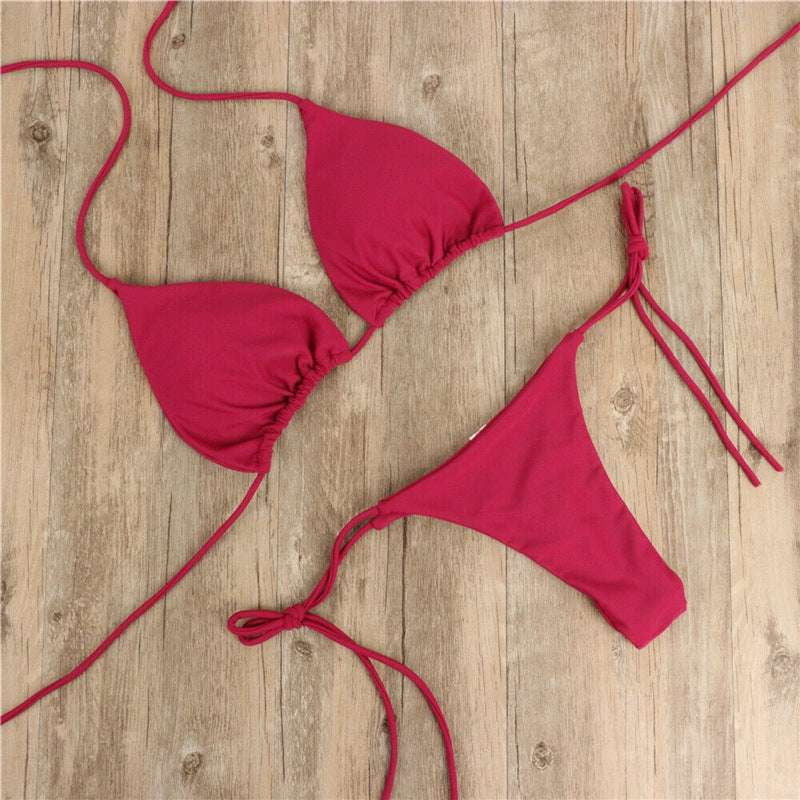 halter bikini sets, ladies swimwear fashion, split swimsuit styles - available at Sparq Mart