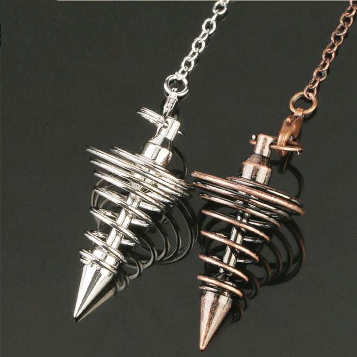 metal spiral necklace, necklace ornaments, pendant necklace - available at Sparq Mart