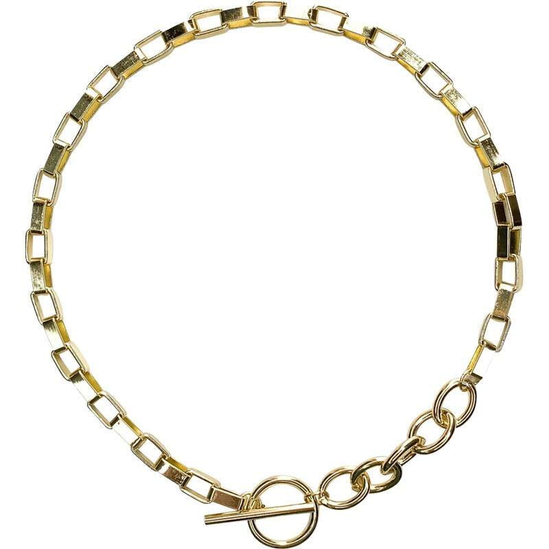 Clavicle Chain Necklace, Metallic Wind Necklace, Punk Chain Necklace - available at Sparq Mart