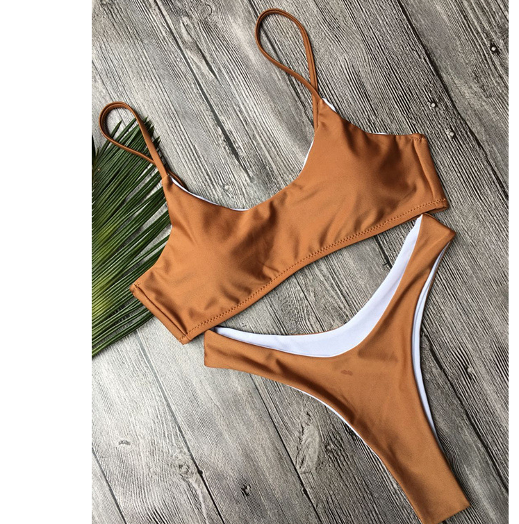 fashionable women, solid color swimsuit, trendy swimsuit - available at Sparq Mart