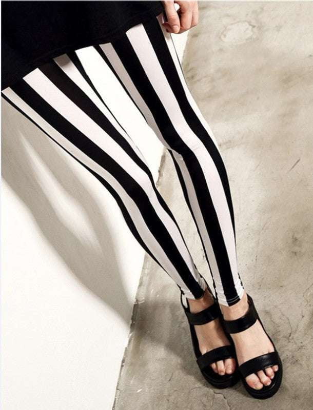 Spring Fashion Leggings, Striped Spring Leggings, Vertical Stripe Leggings - available at Sparq Mart