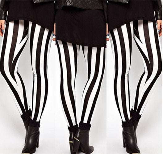 Spring Fashion Leggings, Striped Spring Leggings, Vertical Stripe Leggings - available at Sparq Mart