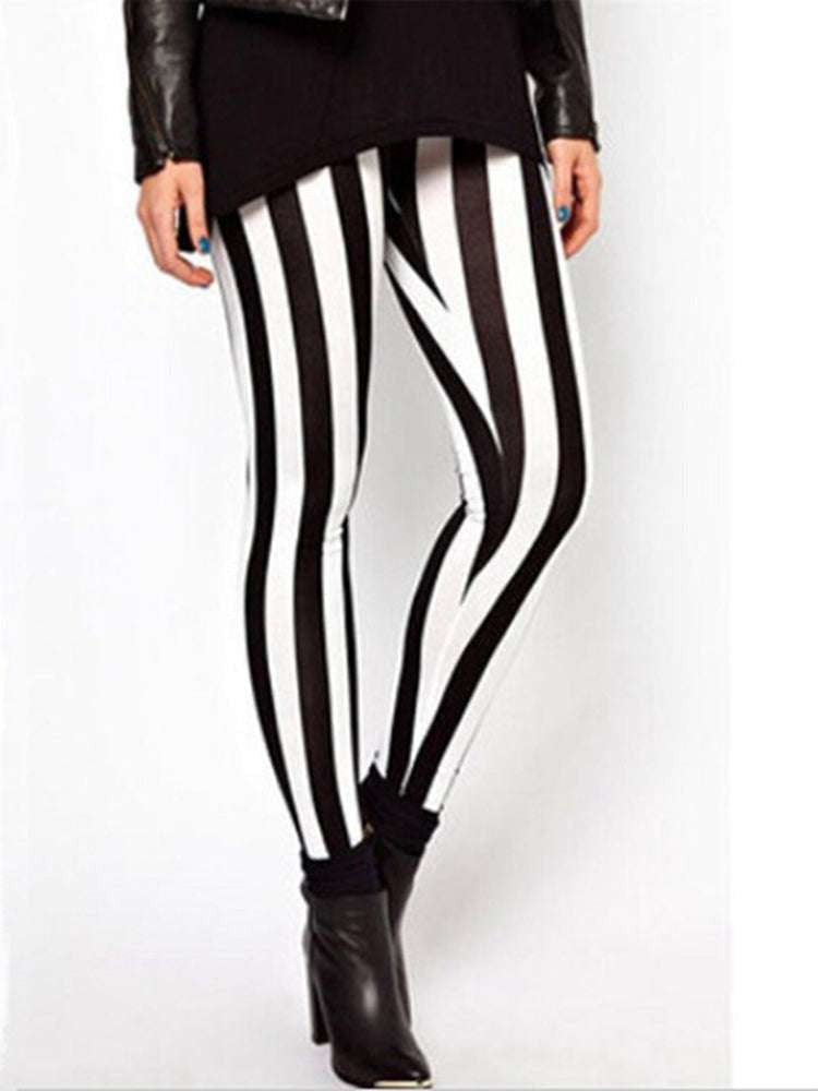 Spring Fashion Leggings, Striped Spring Leggings, Vertical Stripe Leggings - available at Sparq Mart