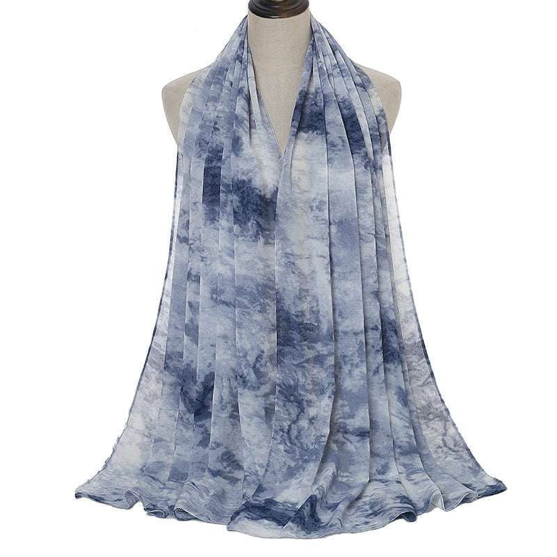 Chiffon Scarf, Scarf Shawl, Trendy Tie-Dye - available at Sparq Mart