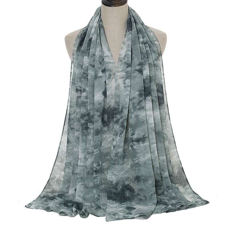 Chiffon Scarf, Scarf Shawl, Trendy Tie-Dye - available at Sparq Mart